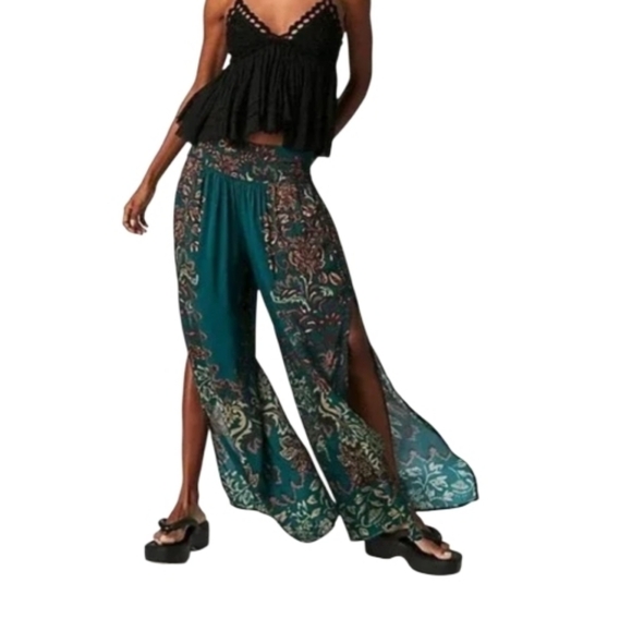 Free People Sweet Arrival Wide-Leg Slit Pants - Picture 6 of 14